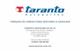 TORQUES DE CABEZA PARA MOTORES A GASOLINAtaranto.com.mx/mats/TARANTO-Manual-de-Torques-Gasolina.pdf · TORQUES DE CABEZA PARA MOTORES A GASOLINA TARANTO MEXICANA SA DE CV Privada