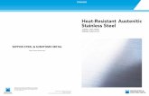 Heat-Resistant Austenitic Stainless Steel · PDF fileHeat-Resistant Austenitic Stainless Steel ... Table 2 : Density, Specific Heat, ... Especially suited for material requiring high-temperature