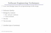 Software Engineering Techniques - people.cs.aau.dkpeople.cs.aau.dk/~torp/Teaching/E02/OOP/handouts/design_patterns.pdf · OOP: Software Engineering Techniques 2 Software Quality •