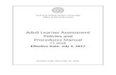 Adult Learner Assessment Policies and ProceduresTechnical College System of Georgia Office of Adult Education Adult Learner Assessment Policies and Procedures Manual 7. 6NRS Implementation