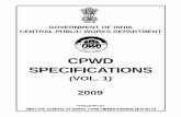 CPWD  · PDF filegovernment of india central public works department 2009 cpwd specifications (vol. 1) published by director general of works, cpwd, nirman bhawan, new delhi