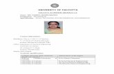 UNIVERSITY OF · PDF fileUNIVERSITY OF CALCUTTA FACULTY ACADEMIC PROFILE/ CV 1. Name : DR. SAMPA CHAKRABARTI 2. ... water and waste water treatment 8. Research interests: Advanced
