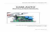 GSM-AUTO - Shanghai Weifo microelectronics co.,ltd. · PDF file  GSM-AUTO REMOTE CONTROL Installation and Operation Instructions IMPORTANT! – This instruction manual should