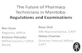 The Future of Pharmacy Technicians in Manitobampha.in1touch.org/uploaded/38/web/documents/Tech Presentation.pdf · The Future of Pharmacy Technicians in Manitoba: ... –written multiple