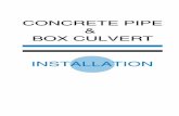 CONCRETE PIPE BOX CULVERT INSTALLATION - · PDF file · 2012-11-12American Concrete Pipe Association • PRE-CONSTRUCTION PRECAUTIONS Federal regulations covering safety for all types