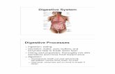 Digestive Processes - Western Wyoming Community … System.pdf · Digestive System Digestive Processes ingestion: eating secretion: water, acid, buffers, and enzymes help to break
