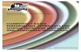 competency-based performance appraisals for school · PDF fileApplied Research Division The University of Southern Mississippi COMPETENCY-BASED PERFORMANCE APPRAISALS FOR SCHOOL NUTRITION
