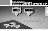 High Precision, Digital Pressure Switch Series · PDF fileHigh Precision, Digital Pressure Switch Series ZSE40/ISE40 16-2-15 ZSE ISE PSE Z ... High Precision, Digital Pressure Switch