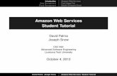 Amazon Web Services Student Tutorial - Welcome to …box/ase/aws1.2_20121004.pdf · Introduction Data Management Cloud Management Amazon Web Services Free Usage Tier Elastic Compute