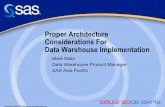 Proper Architecture Considerations For Data Warehouse ... · PDF fileWarehouse Methodology & TIS, BIS, IIS ... Use SAS Rapid Warehousing Methodology.! ... Complex data warehousing
