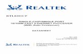 Realtek RTL8201CP DataSheet 1 -  · PDF file12 October 2004 Track ID: JATR-1076-21 ... 6.12. REGISTER 25 TEST REGISTER ... Figure 12. SNI Transmission Cycle Timing-2