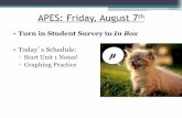 APES: Friday, August 7 - Effingham County Schools / · PDF filePrep Packet •Reminders: Unit 1 Quiz on Friday, ... APES: Friday, August 14th ... Finish Unit 1 Notes (?) Matter & Energy