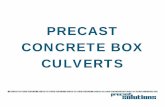 PRECAST CONCRETE BOX CULVERTSprecast.org/wp-content/uploads/docs/Box_Culvert_Presentation.pdf · • Standard box sizes: ... the precast concrete box sections. The backfill material
