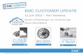 EMC CUSTOMER UPDATE - Dell EMC Netherland · PDF file1 EMC CUSTOMER UPDATE ... The VNX Family of Unified Storage . Optimized for today’s virtualized IT . Affordable. Simple. ...