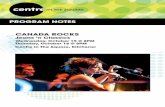 PROGRAM NOTES CANADA ROCKS - Centre ... - Centre In · PDF filePROGRAM NOTES CANADA ROCKS Jeans ‘n Classics Centre In The Square, Kitchener Wednesday, October 15 @ 8PM ... Gino Vanelli