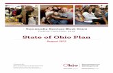 State of Ohio Plan - Ohio Development Services Agency · PDF fileJohn R. Kasich, Governor Christiane Schmenk, Director Community Services Block Grant Federal Fiscal Year 2013 State