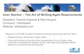 User Stories – The Art of Writing Agile · PDF fileUser Stories – The Art of Writing Agile Requirements ... Features & User Stories ! ... Work in Agile projects is organized by