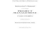 PROJECT MANAGEMENT -   · PDF fileMartig Construction Mohawk National Bank Ducor Chemical American Electronics International The Carlson Project Capital Industries