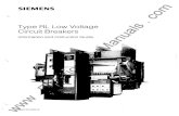 Type RL Low Voltage Circuit Breakers - · PDF fileType RL Low Voltage Circuit Breakers ... The RL family of low voltage circuit breakers is designed to ... and remove it from the switchgear