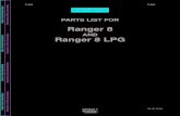 Ranger 8 Ranger 8 LPG - Joe's · PDF fileRANGER 8 & RANGER 8 LPG 03-21-2005 Do Not use this Parts List for a machine if its code number is not listed. Contact the Service Department