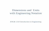Dimensions and Units with Engineering Notationmars.umhb.edu/~prg/engr1310/Dimensions_and_Units.pdf · Dimensions and Units with Engineering Notation ... –Derived - obtained by any
