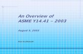 An Overview of ASME Y14.41 – · PDF file2 Introduction Alex Krulikowski • Manager of Standards and GD&T COE • Embedded GD&T implementation project at GM Powertrain • Chair