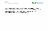 Arrangements for assuring and improving the quality of ... · PDF fileContents 1 Arrangements for assuring and improving the quality of provision and services in Scotland’s colleges