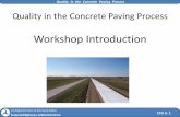 Quality in the Concrete Paving  · PDF fileQuality in the Concrete Paving Process CPU 6- 6 ... Shaping Surface finish ... Recommended Practices