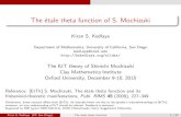 The etale theta function of S. Mochizuki - Kiran Kedlayakskedlaya.org/slides/oxford2015.pdf · The etale theta function of S. Mochizuki Kiran S. Kedlaya Department of Mathematics,