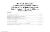 Third Grade Assessments and Scoring Checklists, Common ... · PDF fileThird Grade Assessments and Scoring Checklists, Common Core State Standards Contents:! Grade3CCSSAssessmentMap