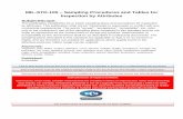 MIL-STD-105 – Sampling Procedures and Tables for ... · PDF fileMIL-STD-105 – Sampling Procedures and Tables for Inspection by Attributes Subject/Scope: This publication establishes