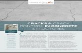 Cracks & Crack Control in Concrete Structures Flyer · PDF fileby decisions made at the design stage ... Early-age thermal cracking b. ... Cracks & Crack Control in Concrete Structures