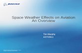 Space Weather Effects on Aviation An OverviewNOAA Geomagnetic Storm Scales Geomagnetic Storms Kp values* determined every 3 hours Number of storm events when Kp level was met; (number