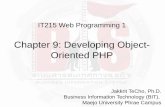Chapter 9: Developing Object- Oriented PHPlms.mju.ac.th/courses/931/locker/Handouts/Chapter9-OOP in PHP.pdf · PHP Programming with MySQL 3 Object-Oriented Programming •Object-oriented