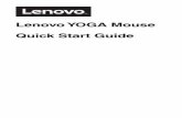 Lenovo YOGA Mouse Quick Start Guide - FCC ID Search · PDF fileIntroduction Option package list: Lenovo® YOGA ™ Mouse (referred to as mouse) Universal Serial Bus (USB) receiver