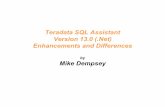 Teradata SQL Assistant Version 13.0 (.Net) Enhancements ... · PDF file\Documents and Settings\\Application Data\Teradata\SQL Assistant. Upgrade, continued Under some circumstances