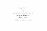 HISTORY OF JAZZ TENOR SAXOPHONE BLACK ARTISTS  · PDF file1 history of jazz tenor saxophone black artists 1935 – 1939 simplified edition