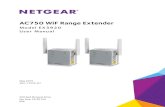 AC750 WiF Range Extender - · PDF fileAC750 WiF Range Extender . ... Use WPS with the Push Button Method ... Data traffic routed through the extender is inherently slower than traffic