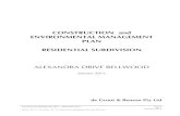 CONSTRUCTION and ENVIRONMENTAL MANAGEMENT · PDF fileConstruction Management Plan – Alexandra Drive Job No: 91111– File name : 91111 Construction Management Plan Jan 2012.doc Page