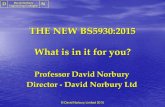THE NEW BS5930:2015 What is in it for you? - Equipe · PDF fileTHE NEW BS5930:2015 What is in it for you? Professor David Norbury ... with BS EN ISO 14688-1, 14688-2 and 14689-1 –These