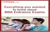 All about BBA - What, Why, Where, When, How of BBA? · PDF fileto practice short cut techniques, ... NMAT (UG) for NMIMS-BBA, SET -General for Symbiosis BBA, and Aptitude Test ...