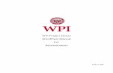 WPI Project Center WordPress Manual For Administrators · PDF fileWPI Project Center . WordPress Manual . For . Administrators . ... Adding Team Members ... but it is usually easier