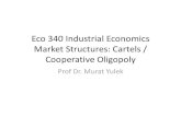 Eco 340 Industrial Economics Market Structures: Cartels ...· Market Structures: Cartels / Cooperative Oligopoly ... • Low organizational ... Eco 340 Industrial Economics Market