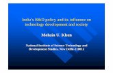 Mohsin U. Khan - JRC - ECis.jrc.ec.europa.eu/pages/documents/Khan_RD Policy of India.pdf · Why India gone for liberalization in 1991 ... and take over etc..have been abolished. ...