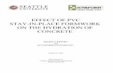 EFFECT OF PVC STAY-IN-PLACE FORMWORK ON THE HYDRATION OF · PDF fileEFFECT OF PVC STAY-IN-PLACE FORMWORK ON THE HYDRATION OF CONCRETE PROJECT REPORT TO OCTAFORM SYSTEMS INC. August