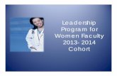 Leadership Program for Women Faculty 2013- 2014 Cohort · PDF fileAzad Assistant Professor, Oncology, School of Medicine. Kelly Bower Assistant Professor, Community Public Health Nursing,