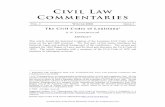 Civil Law Commentaries - Tulane University Law  · PDF fileCivil Law Commentaries VOL. 1 WINTER 2008 ISSUE 1 ... COMMENT. 1, 1 (2008) at   ... A. Enactment of the 1808 Digest