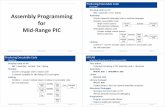 Assembly Programming for Mid Range PIC - Hadassahcs.hadassah.ac.il/staff/martin/embedded/slide05.pdf · Embedded Systems — Hadassah College — Spring 2011 Mid-Range PIC Programming