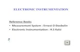 ELECTRONIC INSTRUMENTATION Reference Books Measurement ... · PDF fileELECTRONIC INSTRUMENTATION Reference Books • Measurement System : ... Electronic Instrumentation ... Objectives