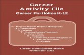 Career Activity File - · PDF fileCareer Activity File ... A starting point to begin the process is to ask each student to complete the “skills” checklist. ... Bulletin Board Ideas
